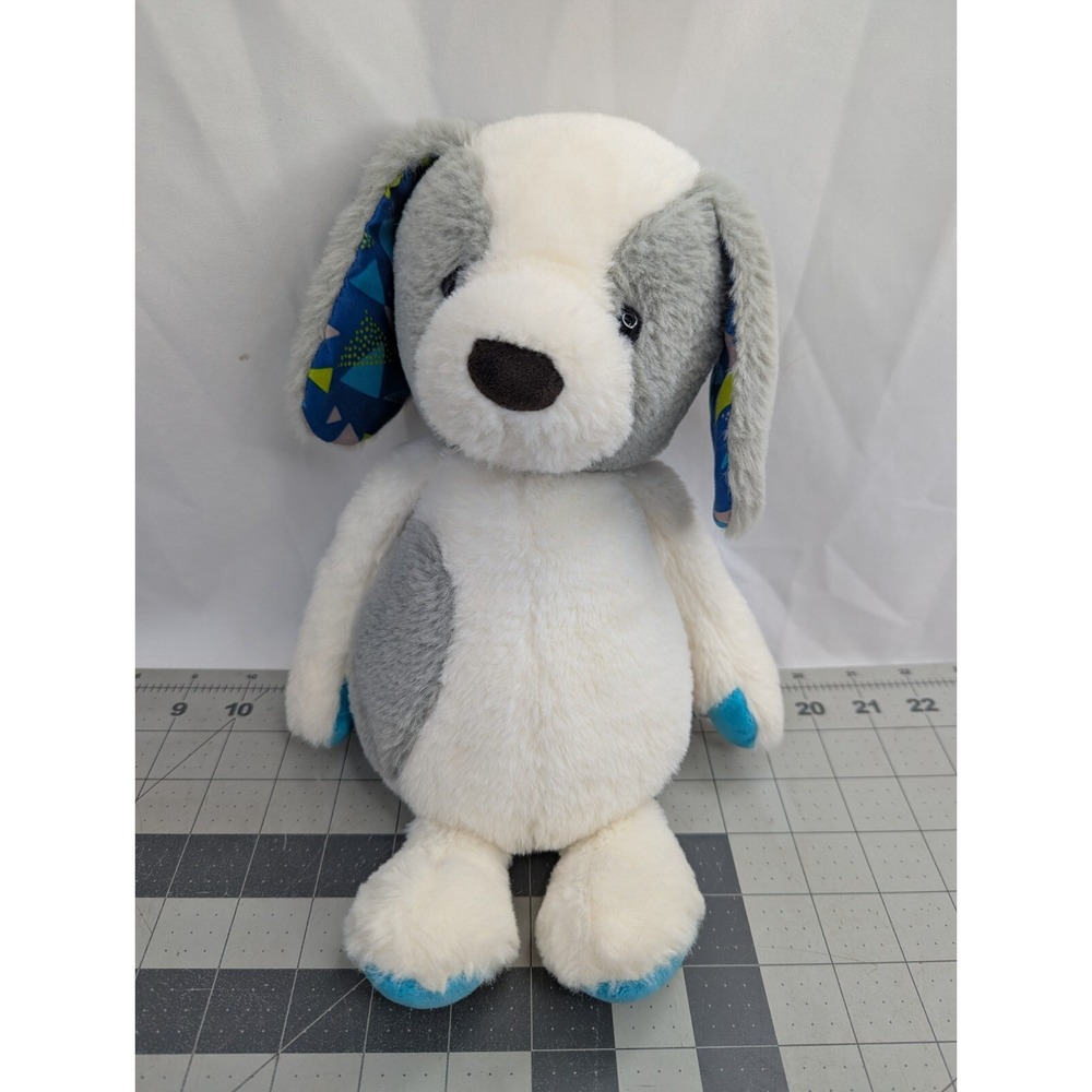 B Toys Battat Happy Hues Gray‎ Cream Dog Plush Puppy 13 Inch 2019 Stuffed Animal